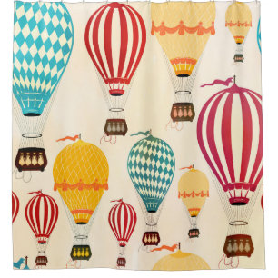 Luftballon: spielerisches Musterdesign. Duschvorhang