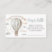 Luftballon Teddy Bear Babydusche Windelwindeln Begleitkarte (Vorderseite)