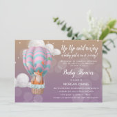 Luftballon Tiere Baby Dusche per Post Einladung (Stehend Vorderseite)