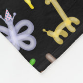 Luftballon-Tiere Kinderparty-Thema Fleecedecke (Ecke)