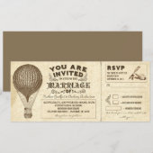 Luftballon Vintage Typografie Einladungen (Vorne/Hinten)