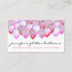 Luftballonpartyplaner Glitterorganisationsagent Visitenkarte