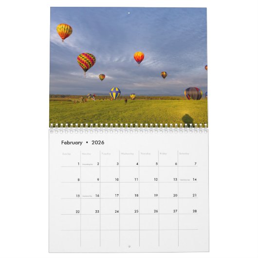 Luftballons 2026 kalender (Feb 2026)