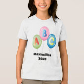 Luftballons ABC bunt - Schulkind 2026 | Tri-Blend Shirt (Vorderseite)