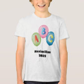 Luftballons ABC bunt - Schulkind 2026 | Tri-Blend Shirt (Vorderseite)