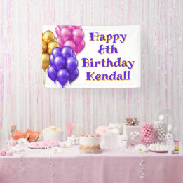 Luftballons Alles Gute zum Geburtstag Mädchen Part Banner