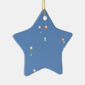 Luftballons am blauen Himmel Keramikornament (Rechts)