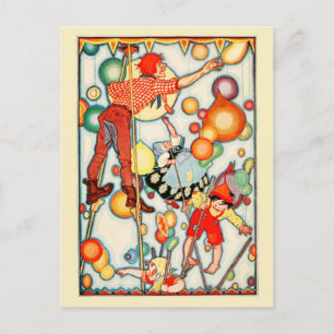 Luftballons am Himmel Postkarte