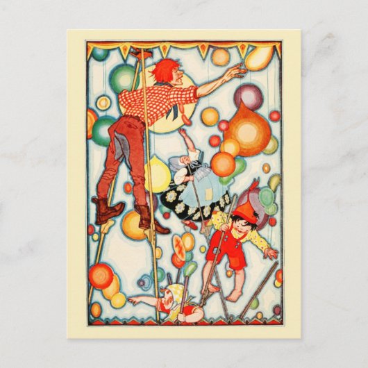 Luftballons am Himmel Postkarte (Vorderseite)