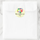 Luftballons am Himmel Runder Aufkleber (Tasche)