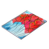 Luftballons des roten Herzens Valentine Notizblock (Linke Seite)