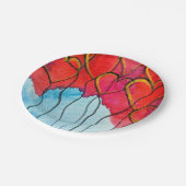 Luftballons des roten Herzens Valentine Pappteller (Schrägansicht)