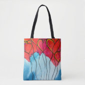 Luftballons des roten Herzens Valentine Tasche (Vorderseite)