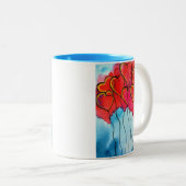 Luftballons des roten Herzens Valentine Zweifarbige Tasse (VorderseiteRechts)