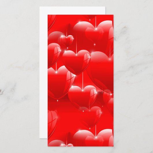 Luftballons Feiertagskarte (Vorne/Hinten)