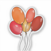 Luftballons frohe Schwingungen Aufkleber (Vorderseite)