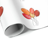 Luftballons frohe Schwingungen Geschenkpapier (Rolleneckpunkt)