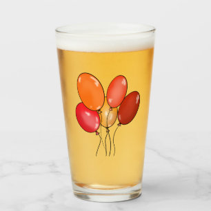 Luftballons frohe Schwingungen Glas