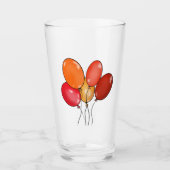 Luftballons frohe Schwingungen Glas (Vorderseite)