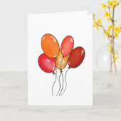 Luftballons frohe Schwingungen Karte (Gelbe Blume)