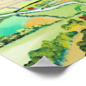 Luftballons für Kuh und Schaf Poster (Ecke)