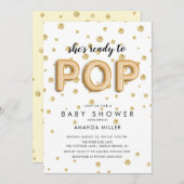 Luftballons für neutrale Duscheinladungen zum POP Einladung (Vorne/Hinten)