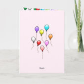 Luftballons Geburtstagsfeier Einladung (Rückseite)