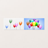 Luftballons gefaltete Geburtstagskarte (Außenseite Aufgefaltet)