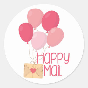 Luftballons Happy Mail Small Business Aufkleber