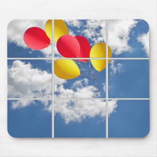 Luftballons im Himmel Mousepad (Vorne)