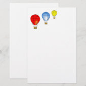 Luftballons in Farben Briefpapier (Vorne/Hinten)