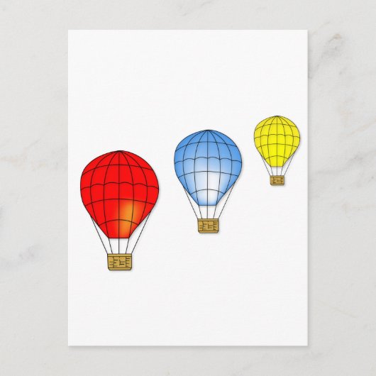 Luftballons in Farben Postkarte (Vorderseite)