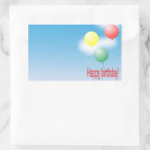 Luftballons in Farben Rechteckiger Aufkleber (Tasche)