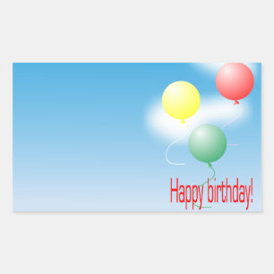 Luftballons in Farben Rechteckiger Aufkleber