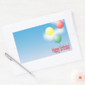 Luftballons in Farben Rechteckiger Aufkleber (Umschlag)