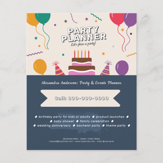 Luftballons - Partyplaner Flyer (Vorne)