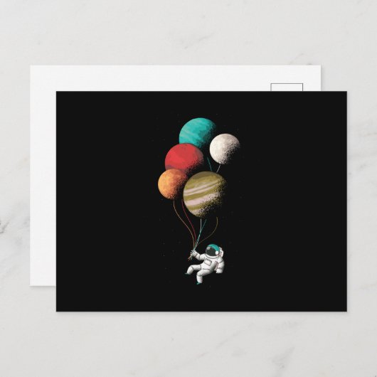 Luftballons Postkarte (Vorne/Hinten)