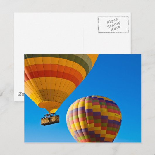 Luftballons Postkarte (Vorne/Hinten)