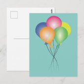 Luftballons Postkarte (Vorne/Hinten)