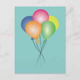 Luftballons Postkarte