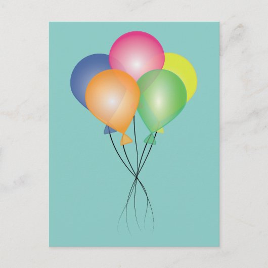 Luftballons Postkarte (Vorderseite)