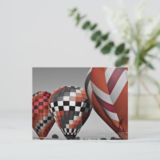 Luftballons Postkarte (Stehend Vorderseite)