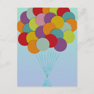 Luftballons Postkarte