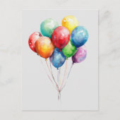 Luftballons Postkarte (Vorderseite)