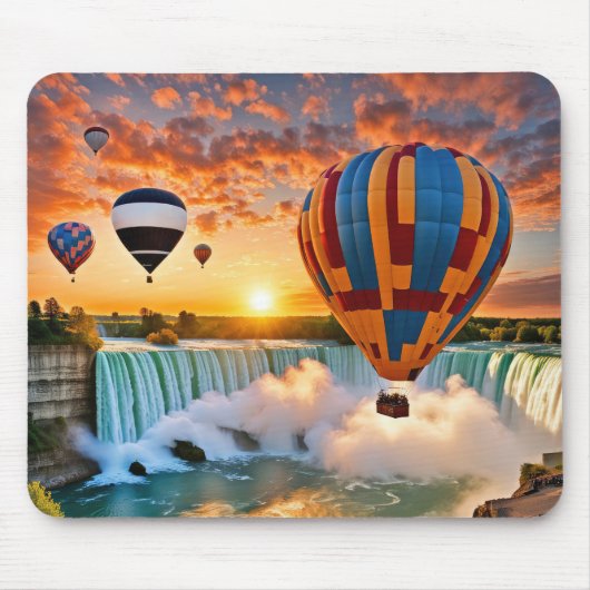 Luftballons über Niagrafälle Mousepad (Vorne)