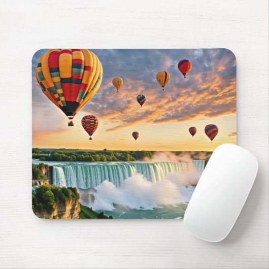 Luftballons über Niagrafälle Mousepad (Mit Mouse)