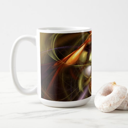 Luftballons und Bänder Abstrakt Kaffeetasse (Mit Donut)