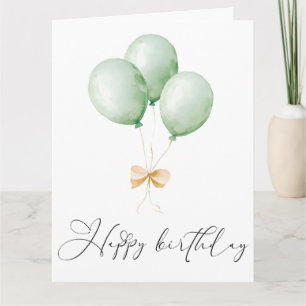 Luftballons und Schleife Frohe Geburtstag Grußkart Karte
