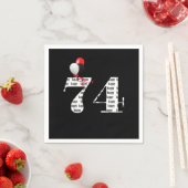 Luftballons zur 74. Geburtstagsfeier Serviette (Beispiel)