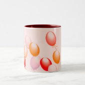 Luftballons Zweifarbige Tasse (Mittel)